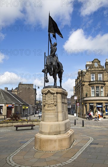 1514 Memorial statue, Hawick, Roxburghshire, Scotland, UK