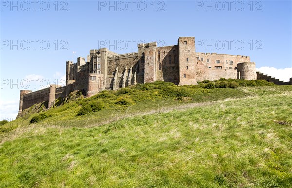 Bamburgh castle, Northumberland, England, UK