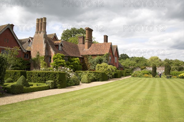 Wyken Hall house and gardens, Suffolk, England, UK