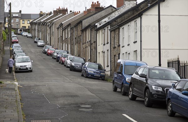 Terraced housing in Blaenavon World Heritage town, Torfaen, Monmouthshire, South Wales, UK