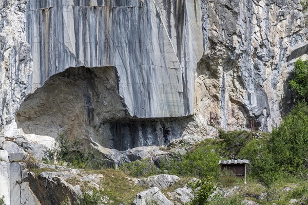 Carriere royale de l'Espiadet, Carriere du Roy, marble quarry at Payolle, Haute-Bigorre, Hautes-Pyrenees, France, Europe