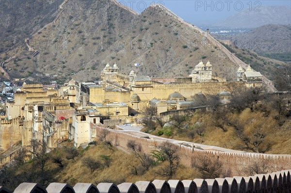 Amer Fort, Amber Fort, palace in red sandstone at Amer near Jaipur, Rajasthan, India, Asia