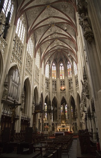 Interior of Saint John cathedral church, 's-Hertogenbosch, Den Bosch, North Brabant province, Netherlands