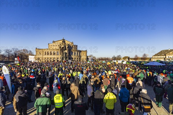 Farmers' protest action, Dresden, Saxony, Germany, Europe