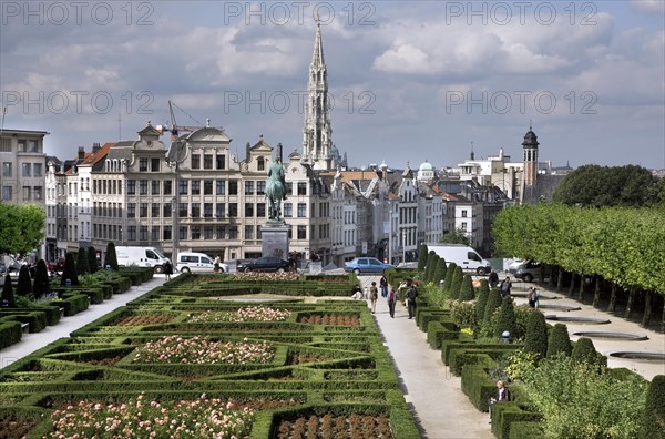 The Kunstberg, Mont des Arts, a park in Brussels, Belgium, Europe