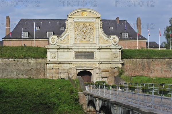 Entrance gate to the Vauban Citadel in Lille, France, Europe