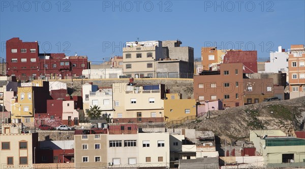 Housing in Melilla autonomous city state Spanish territory in north Africa, Spain, Europe