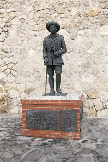 The only public statue of General Franco remaining in place in Spain, Melilla autonomous city state, north Africa, Spain, Europe