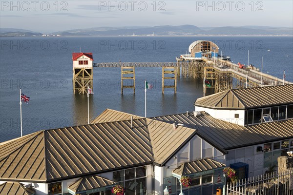 Pier and lifeboat station, Mumbles, Gower peninsula, near Swansea, South Wales, UK