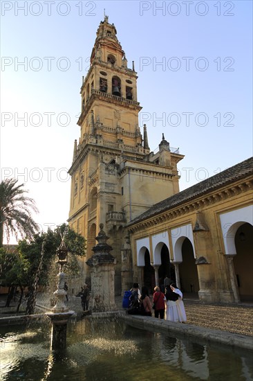 Cathedral belfry bell tower, Toree del Laminar, Great Mosque, Cordoba, Spain, Europe