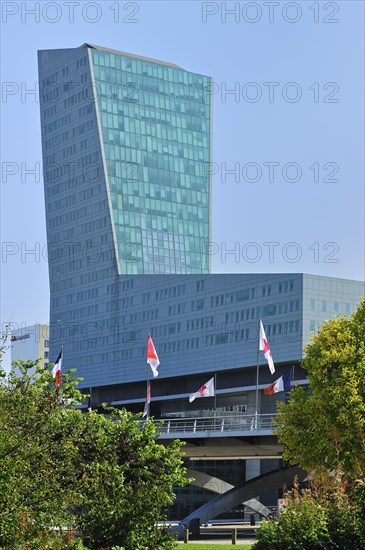 The modern office building Tour de Lille at the Euralille quarter in Lille, France, Europe