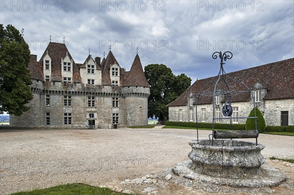 The castle Chateau de Monbazillac and former wine warehouse, Dordogne, Aquitaine, France, Europe