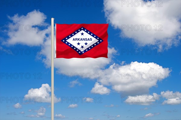 The flag of Arkansas, USA, Studio, North America