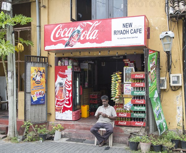 Small local shop in the historic town of Galle, Sri Lanka, Asia