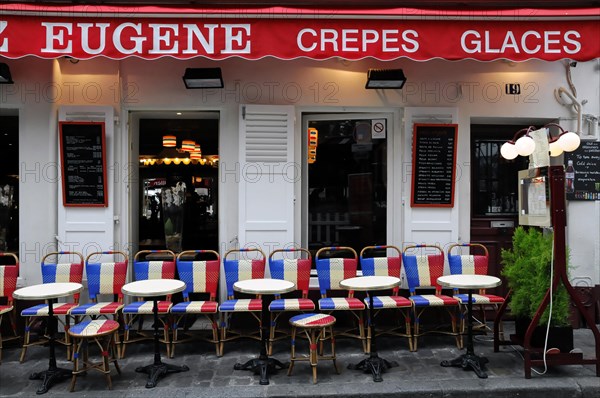 Cafe restaurant, Montmartre, Paris, France, Europe