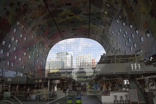 Markthal building in Binnenrotte, central Rotterdam, Netherlands, completed 2014 architects MVRDV