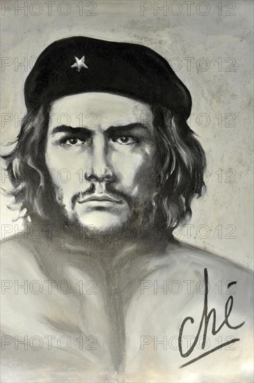 Che Guevara, painting, souvenir, Vinales, Valle de Vinales, Pinar del Rio province, Cuba, Greater Antilles, Caribbean, Central America