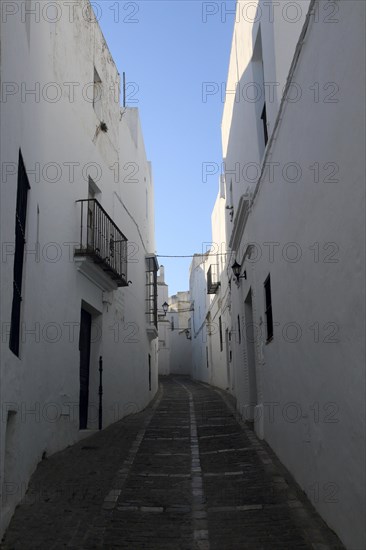 Traditional whitewashed buildings in Vejer de la Frontera, Cadiz Province, Spain, Europe