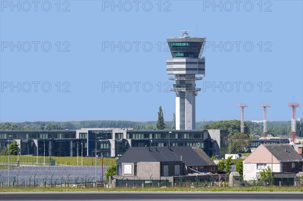 Control tower of Brussels Airport at Zaventem, Belgium, Europe
