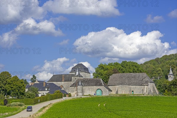 Roly Castle, Chateau-ferme de Roly, fortified farmhouse in the municipality of Philippeville, province of Namur, Ardennes, Wallonia, Belgium, Europe