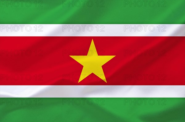 The flag of Suriname, country in South America, Studio