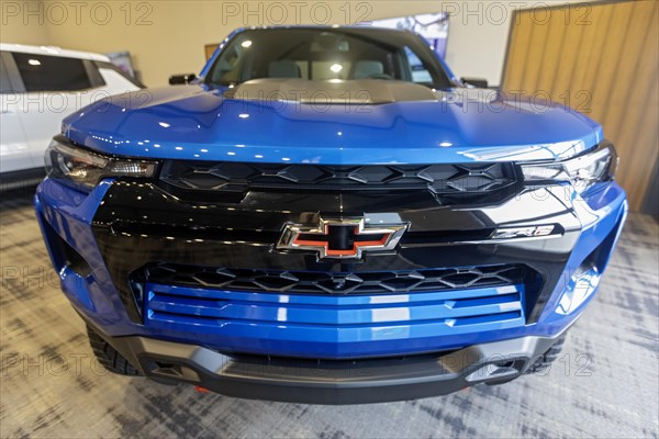 Pontiac, Michigan USA, 4 January 2024, The Chevrolet Colorado was runner-up for the North American Truck of the Year award. The annual North American Car, Truck and Utility Vehicle of the Year (NACTOY) awards are judged by a panel of professional automotive journalists