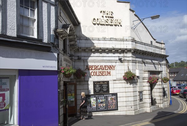 Coliseum former cinema now Wetherspoon pub, Abergavenny, Monmouthshire, South Wales, UK