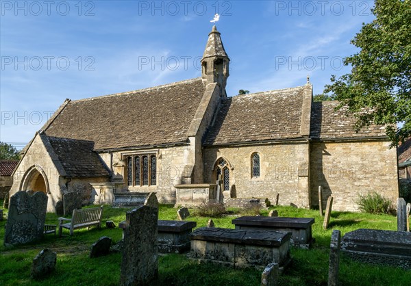 Village parish church of Saint Nicholas, Biddestone, Wiltshire, England, UK