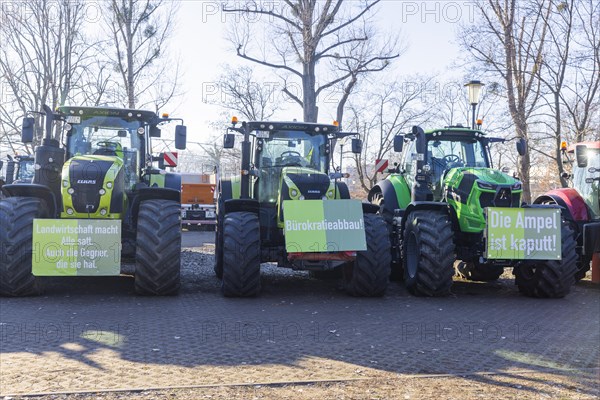 Farmers' protest action, Dresden, Saxony, Germany, Europe