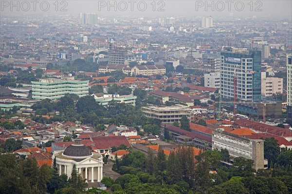 Smog hanging over the capital city Jakarta, Java, Indonesia, Asia