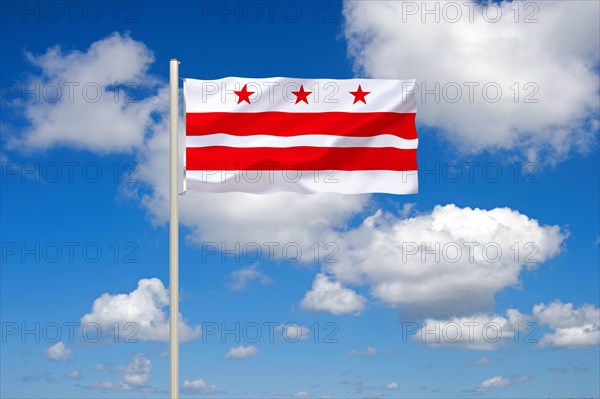 The flag of Columbia, USA, capital of South Carolina, studio, North America