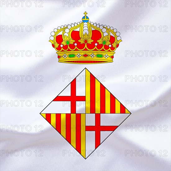 The coat of arms of Barcelona, Spain, Studio, Europe