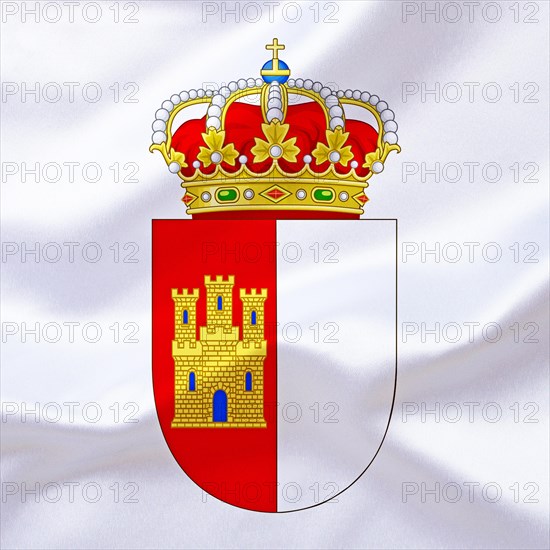 The coat of arms of Castile, La Mancha, Studio