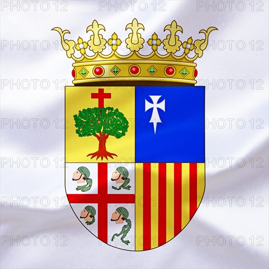 The coat of arms of Aragon, Spain, Studio, Europe