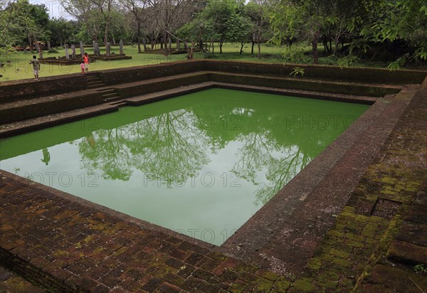 UNESCO World Heritage Site, the ancient city of Polonnaruwa, Sri Lanka, Asia, bathing pool building in the Alahana Pirivena complex, Asia