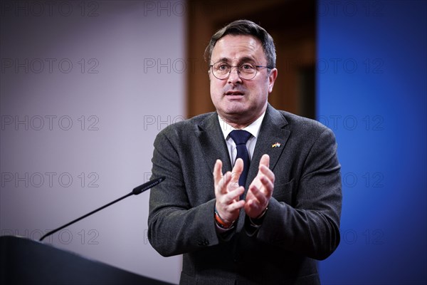 Xavier Bettel, Foreign Minister of the Grand Duchy of Luxembourg, recorded during a press conference at the Federal Foreign Office in Berlin, 5 January 2024