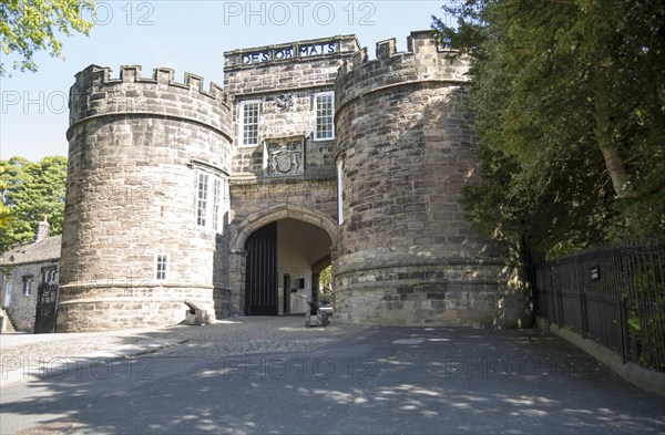 Castle gateway and gatehouse, Skipton, North Yorkshire England, UK