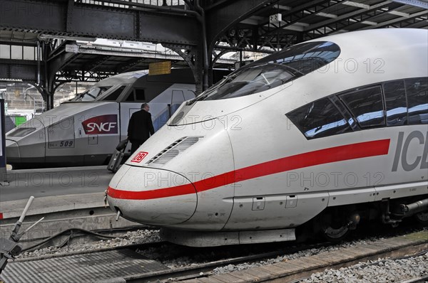 TGV and ICE, Gare de I'Est, East Paris railway station, France, Europe