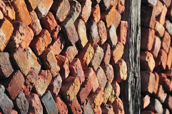 Stacked bricks at brickworks, Boom, Belgium, Europe