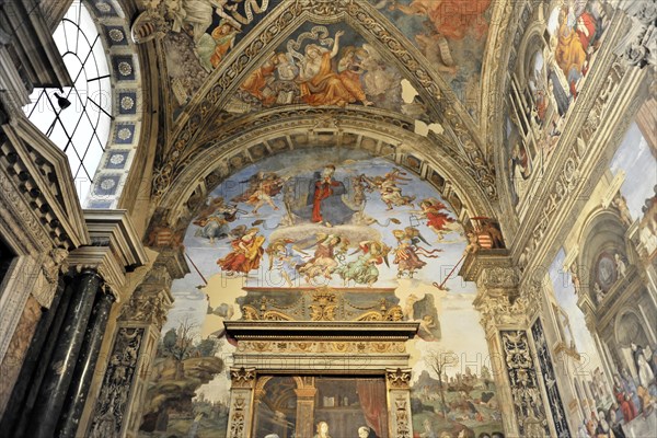 Interior view, Basilica of Santa Maria sopra Minerva, Rome, Italy, Europe