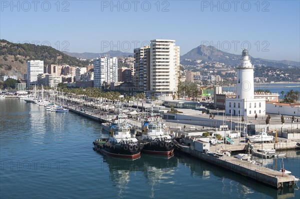 Apartment blocks and yachts in marina of Muelle Uno port development, city of Malaga, Spain, Europe