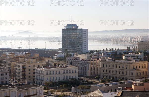 Morning view over the city Melilla autonomous city state Spanish territory in north Africa, Spain, Europe