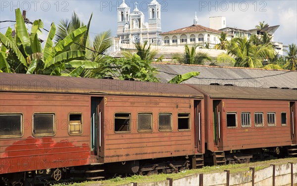 Train railway station, Galle, Sri Lanka, Asia