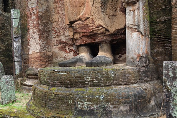 UNESCO World Heritage Site, ancient city Polonnaruwa, Sri Lanka, Asia, Lankatilaka building, Alahana Pirivena complex, Asia