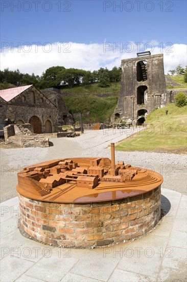 Ironworks museum industrial archaeology, UNESCO World Heritage site, Blaenavon, Monmouthshire, South Wales, UK