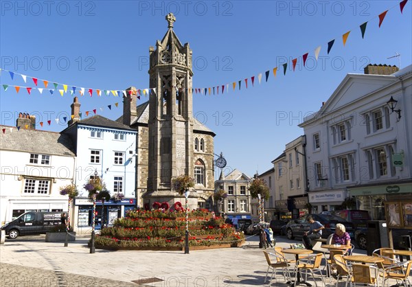 War memorial in market square, Launceston, Cornwall, England, UK