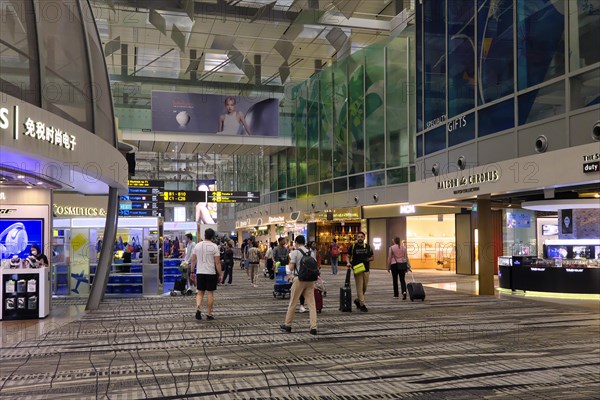 Interior view of Terminal 3, Duty Free Shops, Changi Airport Singapore, Singapore, Asia