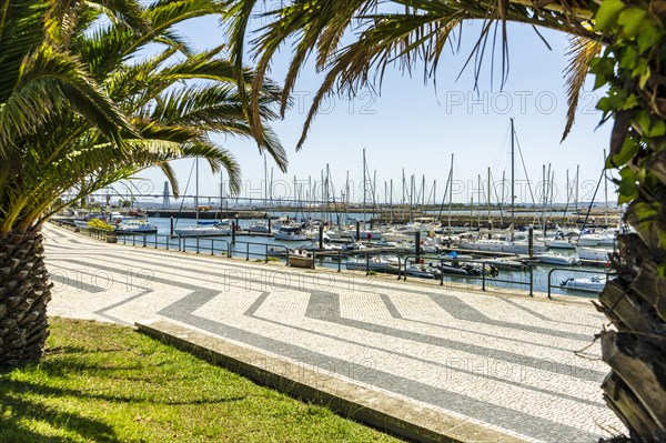 Beautiful view on a dock with boats and yachts, Figueira da foz