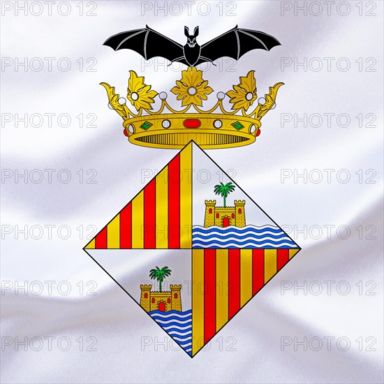 The coat of arms of Majorca, Balearic Islands, Island, Spain, Studio, Europe