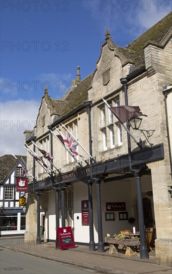 The Snooty Fox public house, Tetbury, Cotswolds. Gloucestershire, England, UK